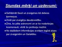 Presentations 'Zvaigznes un galaktikas', 2.