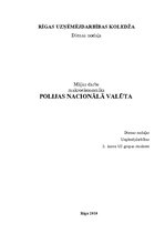 Research Papers 'Polijas nacionālā valūta', 1.