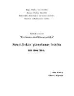 Research Papers 'Stratēģiskās plānošanas būtība un nozīme', 1.