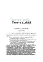 Summaries, Notes 'Tiesu vara Latvijā', 1.