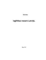 Research Papers 'Izglītības nozare Latvijā', 1.