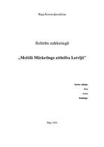 Research Papers 'Mobilā mārketinga attīstība Latvijā', 1.