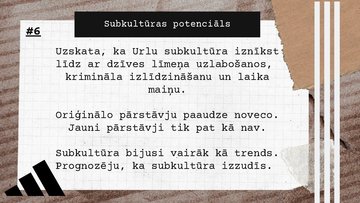 Presentations 'Subkultūras analīze - Urlu jeb Gopņniku subkultūras prezentācija', 7.