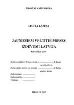 Research Papers 'Jauniešiem veltītie preses izdevumi Latvijā', 1.
