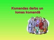 Presentations 'Komandas darbs un lomas komandā', 1.
