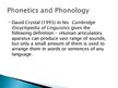 Presentations 'Phonetics and Phonology', 2.