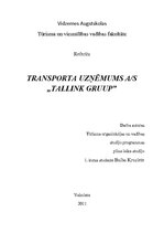 Summaries, Notes 'Transporta uzņēmums AS "Tallink Gruup"', 1.