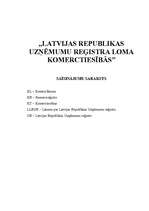 Research Papers 'Latvijas Republikas Uzņēmumu reģistra loma komerctiesībās', 1.