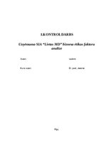 Research Papers 'Uzņēmuma SIA “Lietas MD” biznesa ētikas faktoru analīze', 1.