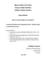 Research Papers 'Politiskās varas organizācijas formas - politiskie režīmi un valsts iekārtas for', 1.