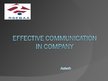 Presentations 'Effective Communication in Company', 1.