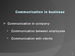 Presentations 'Effective Communication in Company', 3.