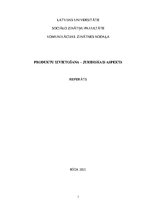 Research Papers 'Produktu izvietošana - juridiskais aspekts', 1.