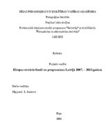 Research Papers 'Eiropas struktūrfondi un programmas Latvijā 2007. - 2013.gadam', 1.