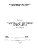 Research Papers 'Statistikas metode un lielā skaitļa likums', 1.