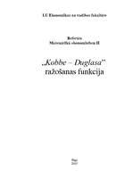 Research Papers 'Kobbe-Duglasa funkcija', 1.
