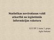 Presentations 'Statistikas novērošanas veidi atkarībā no iegūstamās informācijas rakstura', 1.