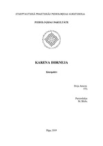 Summaries, Notes 'Karena Hortneja', 1.