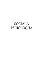 Summaries, Notes 'Sociālā psiholoģija', 1.