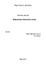 Research Papers 'Maķedonijas Aleksandra armija', 1.
