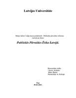 Research Papers 'Publiskās pārvaldes ētika Latvijā', 1.