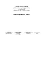 Summaries, Notes 'SEM nodarbības plāns', 1.