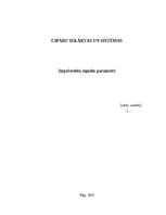 Samples 'Impulsveida signālu parametri', 1.