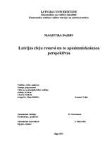 Research Papers 'Latvijas zivju resursi un to apsaimniekošanas perspektīvas', 1.