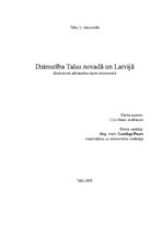 Research Papers 'Dzimstība Talsu novadā un Latvijā', 1.