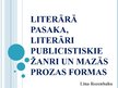 Presentations 'Literārā pasaka, literāri publicistiskie žanri un mazās prozas formas', 1.