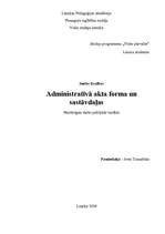 Research Papers 'Administratīvā akta forma un sastāvdaļas', 1.