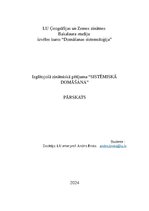 Research Papers 'Izglītojošā zinātniskā pētījuma “Sistēmiskā  domāšana” pārskats', 1.