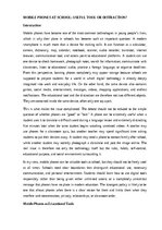 Essays 'Mobile phones at school: useful tool or distraction?', 1.