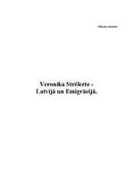 Research Papers 'Veronika Strēlerte Latvijā un emigrācijā', 1.