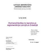 Research Papers 'Partnerattiecības, to izpratne un reglamentācija Latvijā un Zviedrijā', 1.