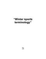 Summaries, Notes 'Winter Sports Terminology', 1.