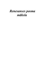 Summaries, Notes 'Renesanses posma māksla', 1.