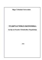 Research Papers 'Latvija un Pasaules Tirdzniecības organizācija', 1.