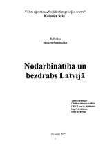 Research Papers 'Bezdarbs un nodarbinātība Latvijā', 1.