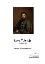 Research Papers 'Ārzemju rakstnieks Ļevs Tolstojs', 1.