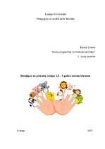 Summaries, Notes 'Rotaļiņas un pirkstiņ rotaļas 1,5 - 3 gadus veciem bērniem', 1.