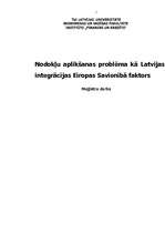 Term Papers 'Nodokļu aplikšanas problēma kā Latvijas integrācijas Eiropas Savienībā faktors', 1.