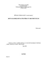 Research Papers 'Artusa Kaimiņa runas īpatnības un argumentācija', 1.