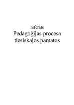 Research Papers 'Pedagoģijas procesa tiesiskie pamati', 1.