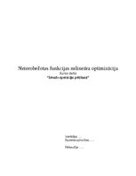 Summaries, Notes 'Neierobežotas funkcijas nelineāra optimizācija - IOP kursa darbs', 1.