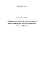 Research Papers 'The Importance of Non-verbal Communication in the Process of Exchange of Informa', 1.