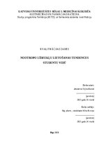 Term Papers 'Nootropo līdzekļu lietošanas tendences studentu vidū', 1.