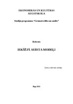 Research Papers 'Iekšējā audita modeļi', 1.