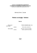 Research Papers 'Pilsētas socioloģija - Valmiera', 1.