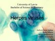 Presentations 'Herpes Viruses', 1.
